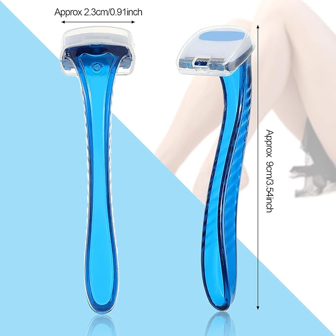 Honoson 12 Pcs Disposable Bikini Razors for Women Bikini Line Trimmer Shaver Small T Type Razor Durable Travel Accessories Pubic Hair Removal Beauty for Body Cosmetic Tool(Dark Blue, Rosy, Dark Pink)