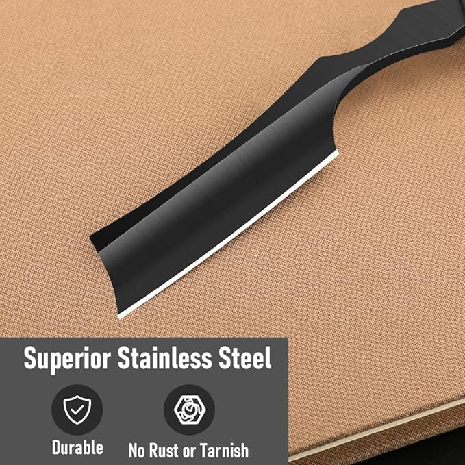 Straight Razor With Strope - Professional Straight Edge Barber Premium Stainless Steel Shaver With Shaving Strop for Men Home & Salon Grooming Using (NO.158)