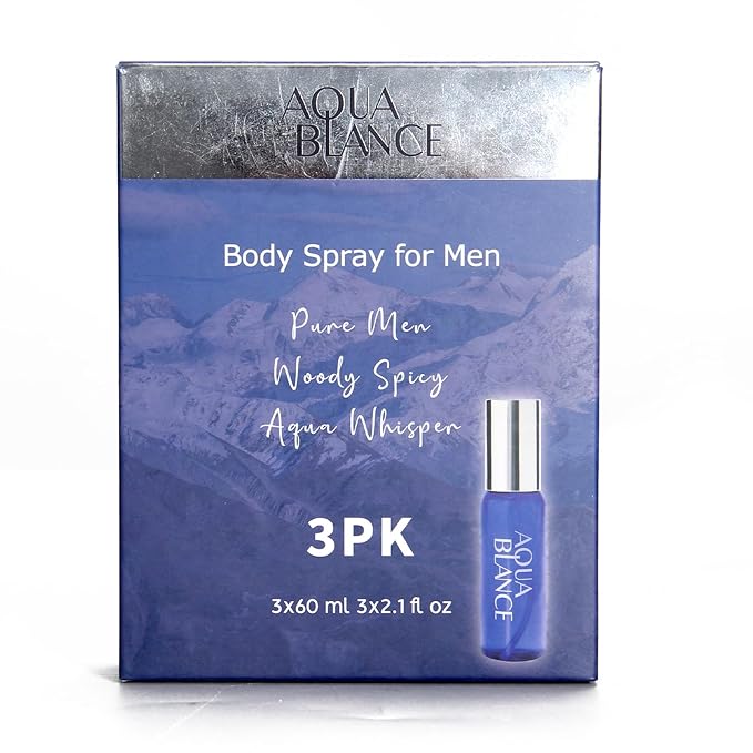Body Spray For Men, 2.1 Fl Oz/60 ML, Travel Size 3-Pack Set