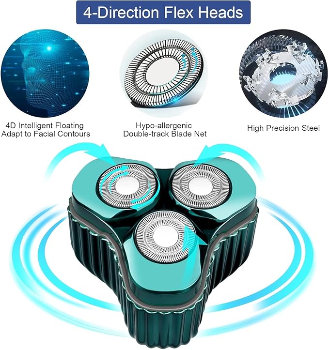 Mini Electric Razor for Men, Upgrade Mini Shaver, Pocket Size Portable Electric Shaver, USB Rechargeable, Waterproof, Easy to Use One-Button, Suitable for Home, Car, Travel, Gift for Men