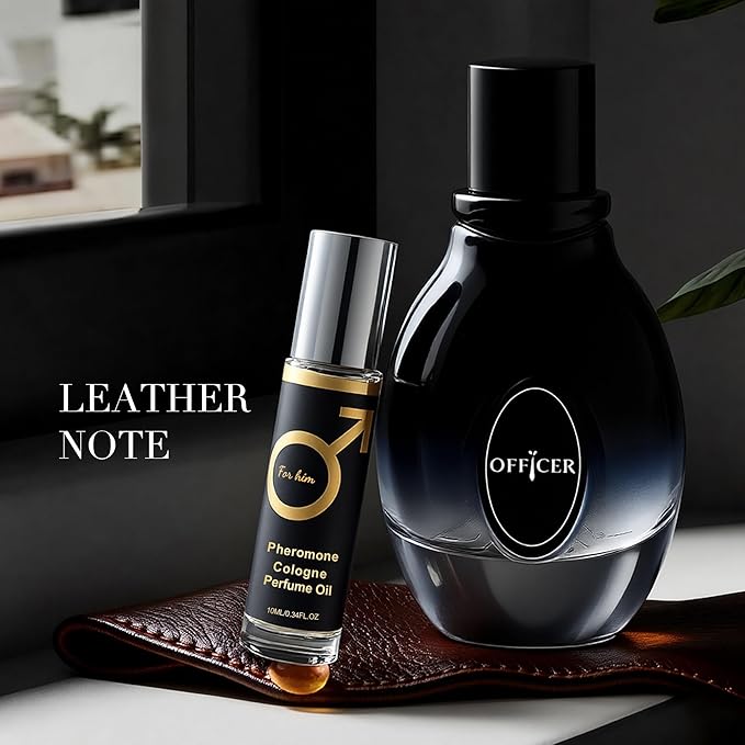 Men’s Eau de Parfum, Woody Fresh Cologne for Men, Long Lasting Modern Masculine Scent, 3.4 Fl Oz (100ml) Officer 100ml&Pheromone