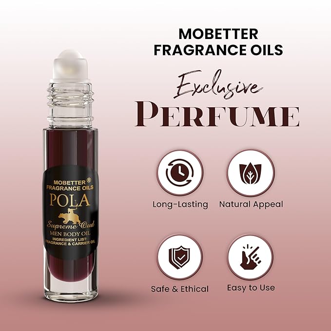 MOBETTER FRAGRANCE OILS Pola Supreme Oud Cologne for Men (10ml Roll On)