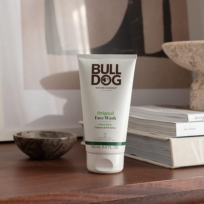 BULLDOG Mens Skincare and Grooming,Original Face Wash,5 Fluid Ounce,(Pack of 2)