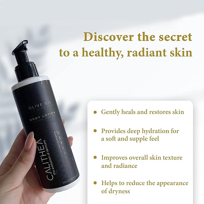 Calithea Aloe Vera Body Lotion with Olive Oil - Hydrating & Moisturizing For All Skin Types