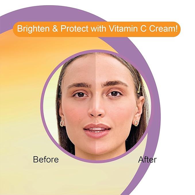DR.RASHEL Vitamin C Cream For Men & Women With Goodness Of Orange Extract & Glycerin Hydrating & Moisturizing Facial Cream Soothing & Cleansing Facial Cream For All Skin Types - 380 ml / 12.84 Fl Oz