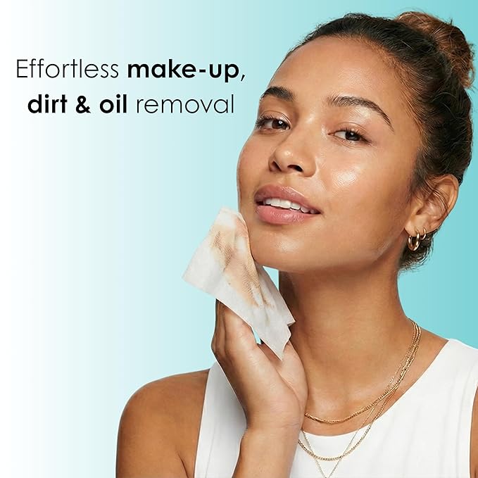 Global Beauty Care Aloe Vera Makeup Remover Wipes - Gentle Daily Facial Cleansing Wipes for Sensitive Skin, Hydrating & Moisture Restoring With Vitamins A, C, & E, Travel-Friendly, 60 Count (1-Pack)