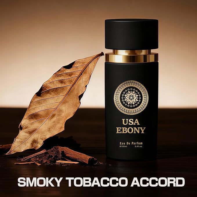 USA EBONY Cologne for Men/Eau de Parfum Natural Spray 3.4 Fl Oz Perfume for Men Suitable for All Skin Type Fragrance Daily Used