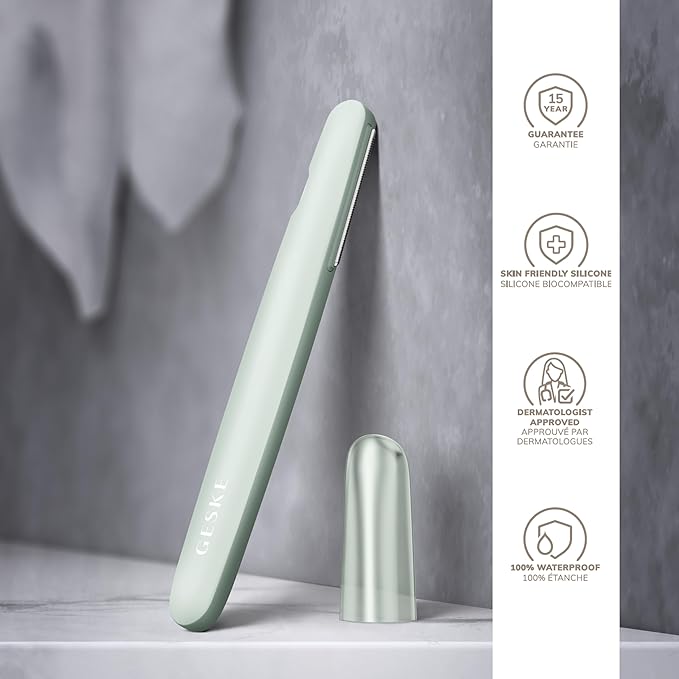 GESKE Precision Trimmer | 4 in 1 | Painless, Hygienic Hair Remover | Precise Hair Trimmer Tool | Face & Body | Men & Women | Grooming Device | Hypoallergenic, Easy-to-exchange Blades | All Skin Types