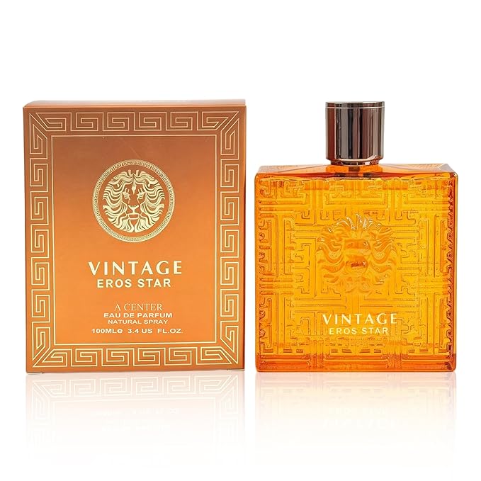 Vintage Heroes Star Men's Eau de Parfum 3.4 Fl Oz | Long Lasting Citrus Woody Fragrance | Cologne Gift For Daily Use
