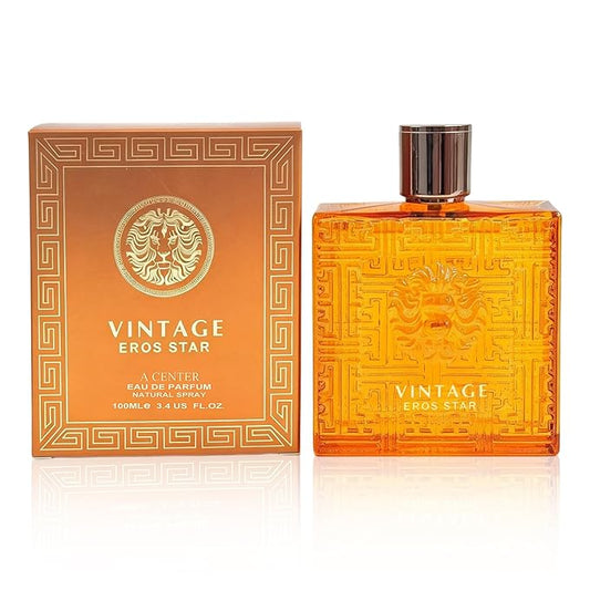 Vintage Heroes Star Men's Eau de Parfum 3.4 Fl Oz | Long Lasting Citrus Woody Fragrance | Cologne Gift For Daily Use