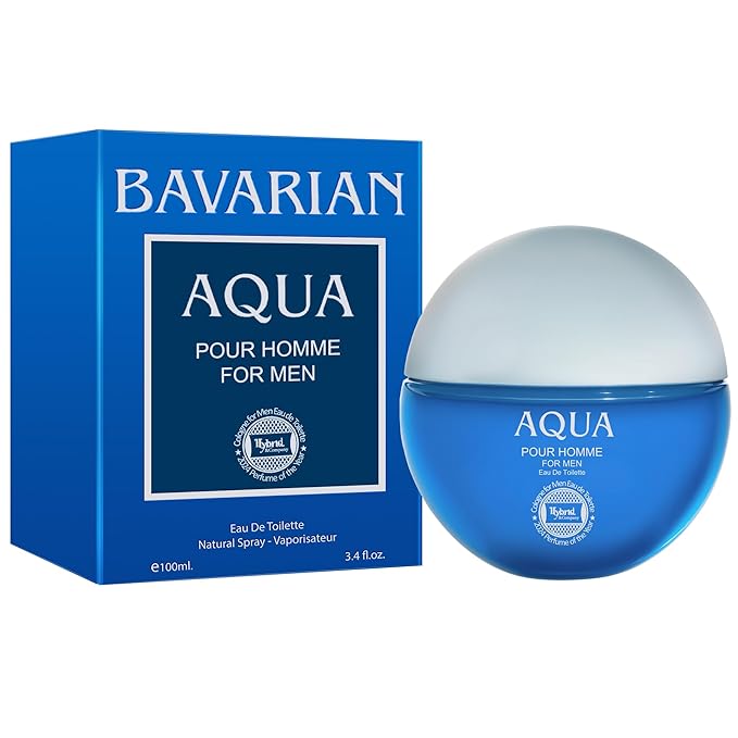 Hybrid & Company Bavarian Aqua Pour Homme For Men Eau De Parfum Vaporisateur Natural Spray 3.4 Fl Oz