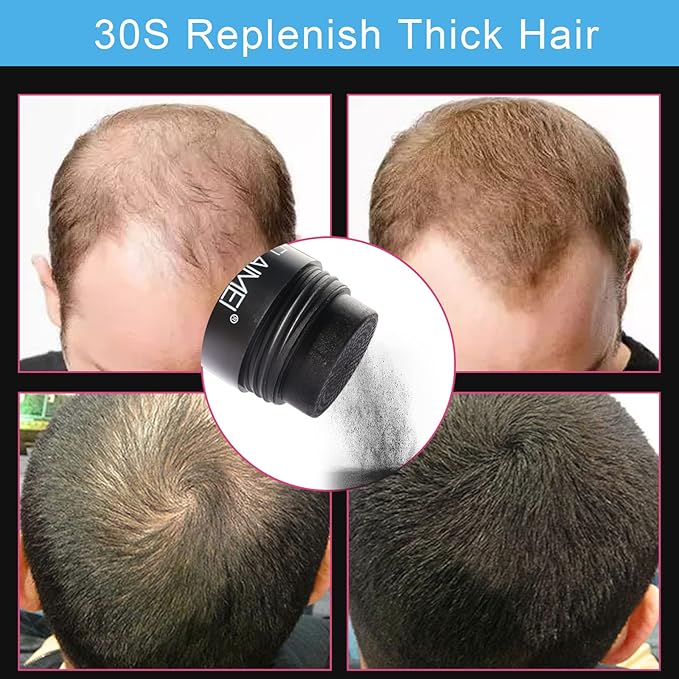 RoseFlower Hair Fibers for Thinning Hair Unisex, Waterproof Undetectable Natural Instant Conceals Thicken Thinning Balding Hair Areas Hairline 15 Sec, Look Younger, Men Women, Black + Medium Brown