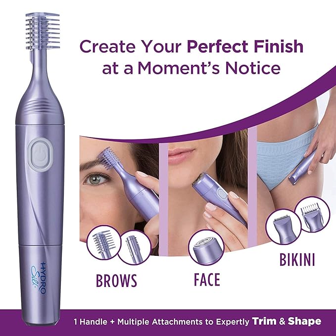 Schick Hydro Silk Perfect Finish Trimmer, 8-in-1 Grooming Kit for Women
