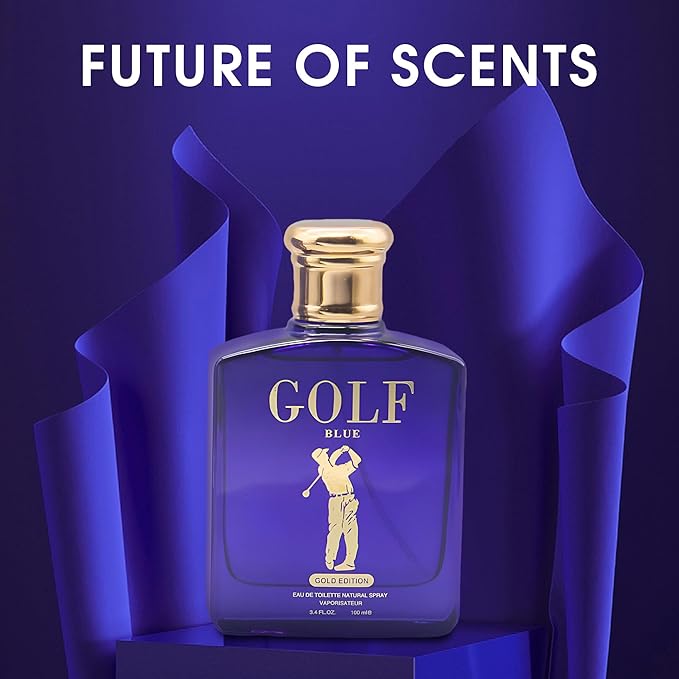 Men's Cologne Gift Set 4 Pack(Golf Blue,Golft Limited Red,Player Green,Player Red)- 3.4 Fl Oz Each | Vanilla Bourbon, Leather & Amber Floral Fragrance | Luxury Eau de Toilette