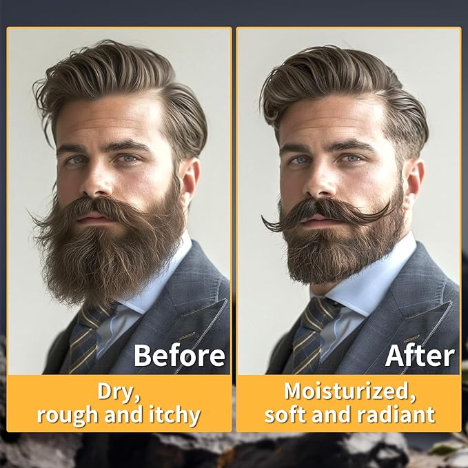 2oz Mustache Wax For Men - Unscented Strong Hold Moustache Beard Wax Styling Paste Thickener Grooming Balm Cera Para Barba De Hombre Moisturizer Men'S Beard &Mustache Care Product With Shea Oil