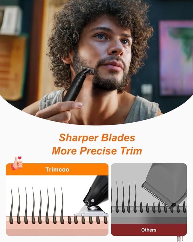 [2025 Upgraded Beard & Body Hair Trimmer for Men [All-in-One] USB-C Fast Charging, Groin & Ball Hair Painless Electric Shaver, Travel Razors, Waterproof Wet/Dry Groomer, Black(Lite)
