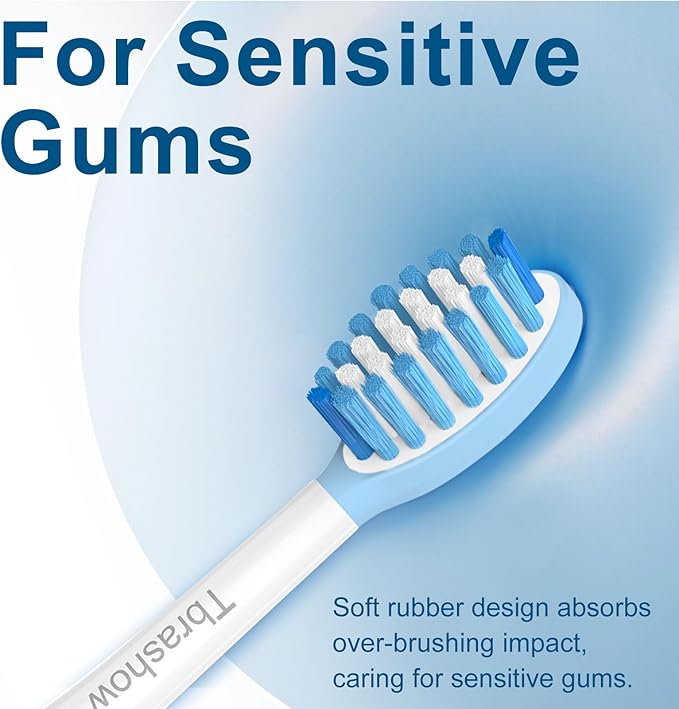 Replacement Toothbrush Heads for Phillips Sonicare Toothbrush Heads, Compatible with Click-on Toothbrushes, Sensitive Gum Care, 8 Pack