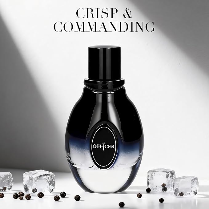 Men’s Eau de Parfum, Woody Fresh Cologne for Men, Long Lasting Modern Masculine Scent, 3.4 Fl Oz (100ml) Officer 100ml