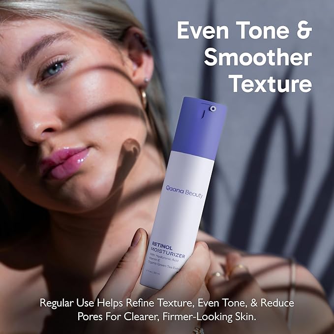Qaana Collagen Retinol Face Cream for Deep Hydration | Anti-Aging Wrinkle & Fine Line Minimizer with Hyaluronic Acid & Bakuchiol | Day/Night Moisturizer for Women & Men, Made in USA