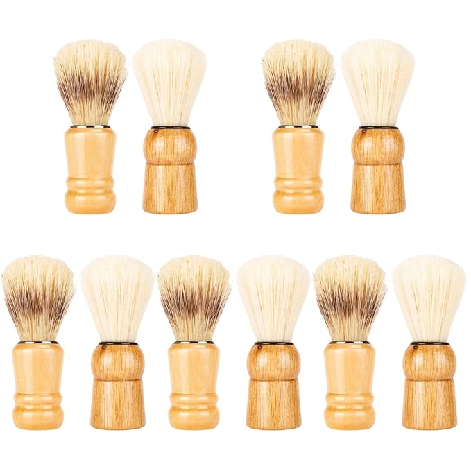 Beaupretty Men S Shaving Brush with Wooden Handle for Beard Grooming and Styling Durable Shave Accessory for Home Travel and Salon Use