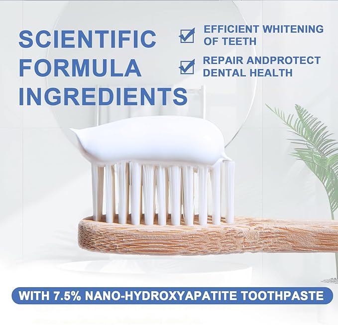 Hydroxyapatite Toothpastes for Enamel Protection and Tooth Strengthening, Gentle Mint, Fresh Breath, Daily Use for Oral Health (Gentle Mint)