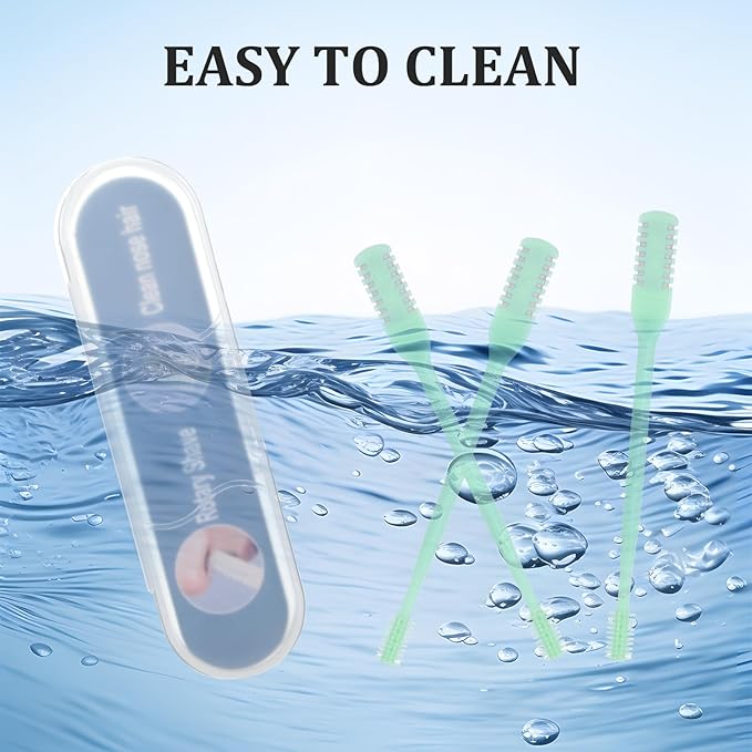 Bremorou Nose Hair Trimmer 3 Pcs Double Sided Knife Cutter 2-in-1 Nose Manual Trimmer 360° Rotating Nasal Hair Razor Portable Cutter Clippers for Men Women (Green)
