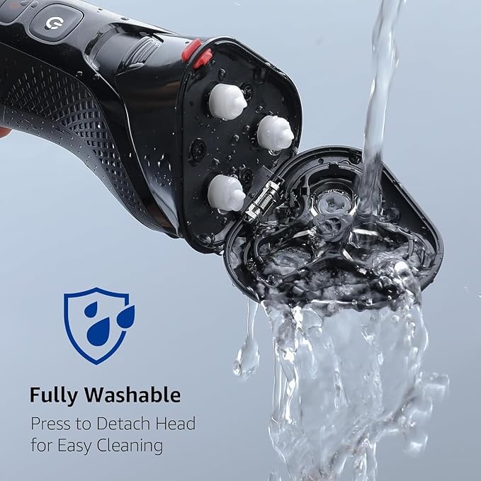 rategist 3-in-1 Electric Razor for Men: One Touch Acceleration, IPX7 Waterproof Razors for Men, USB-C Rechargeable Electric Shavers for Men - 4D Floating Blades, Wet or Dry