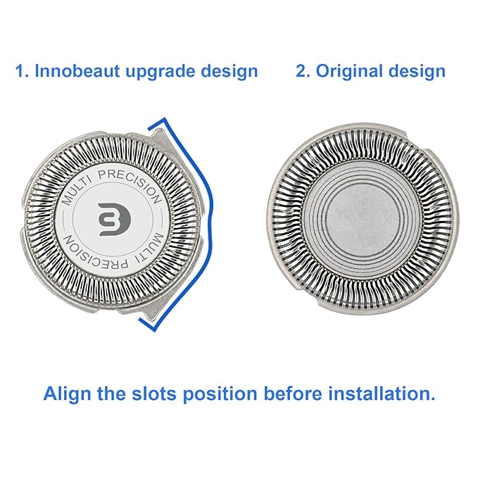 SH30 Replacement Heads Compatible with Philips Norelco Series 3000, 2000, 1000 Shavers and S738 Click and Style, 9 pack