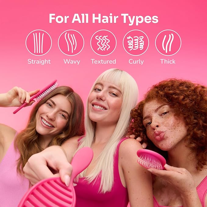 Wet Brush Refresh and Extend Paddle Detangler, Black, Detangling Brush with Infused Charcoal Ultra-Soft IntelliFlex Bristles For All Hair Types, Removes Dirt, Excess Oils & Impurities