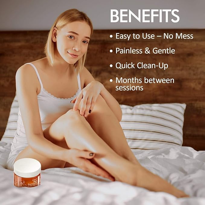 MOOM Sugar Pro - Organic Sugar Wax Hair Removal, Personal & Professional for Men & Women, Body, Armpit, Face, Bikini Leg 100% Natural & Washable Sugaring Wax 12 oz (Strips/Sticks NOT Included)