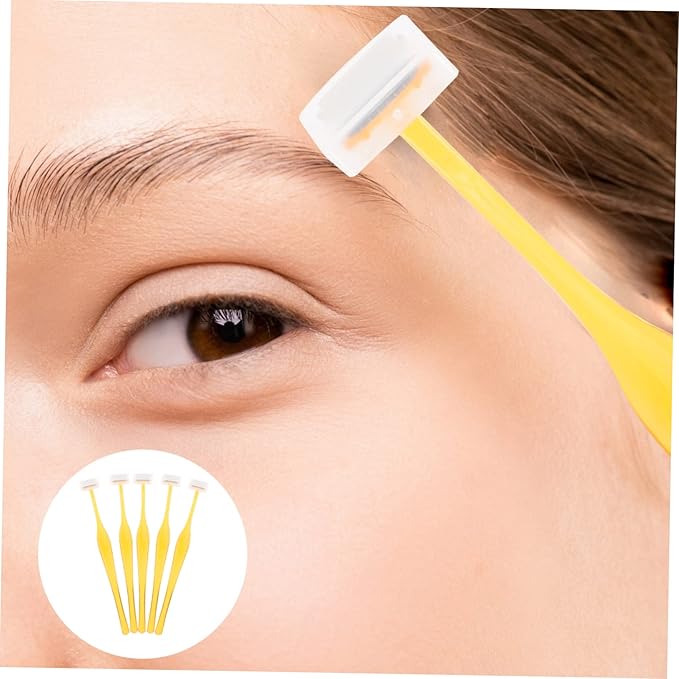 5Pcs Portable Eyebrow Trimmers for Women Lightweight Facial Hair Razors Safe Design Easy to Control Eyebrow Remover for Go Grooming