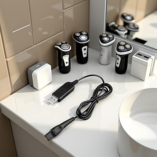 Black 15V USB Power Charger Cord for Philips Norelco Series 2000/3000/4000/5000 Razor Shaver Power Cord Electric Shavers
