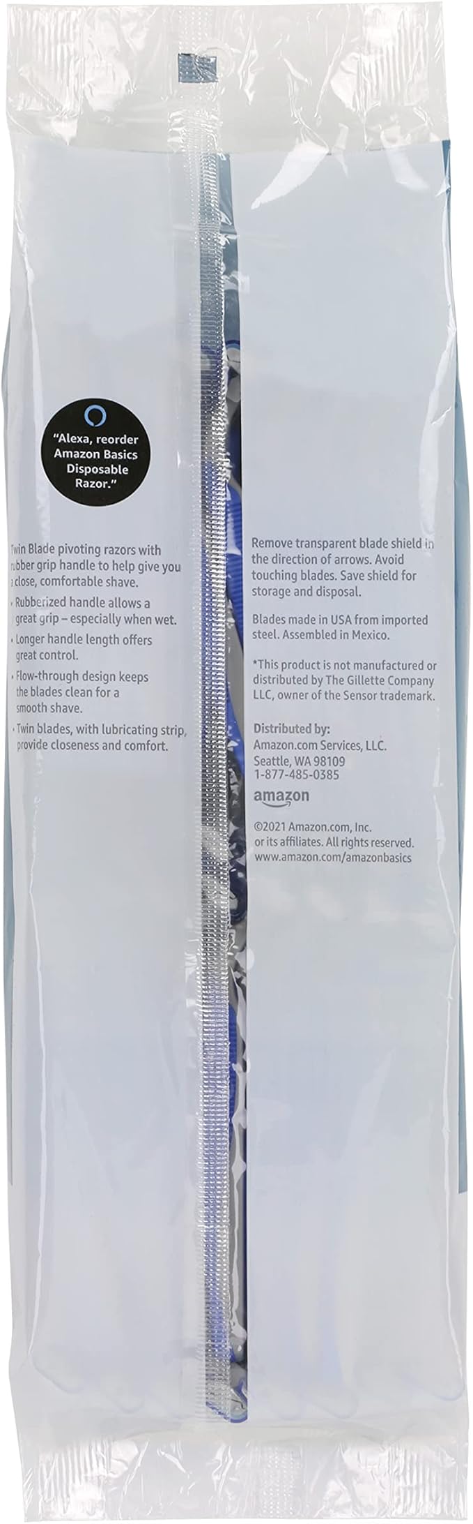 Amazon Basics Twin Blade Pivoting Disposable Razors with Rubber Grip for Great Grip When Wet, Travel-Friendly, 32 Count, 1-Pack (Previously Solimo)