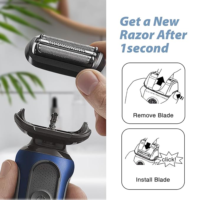 Series 5/6 53B Replacement Head Shaver Head Compatible with Series 5 Shaving Razor Head, Suitable for 5020cs 5018s 5035s 5049cs 5050cs 6020s 6040cs 6075cc