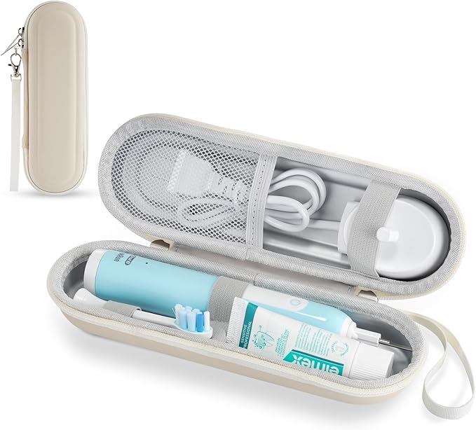 Toothbrush Travel Case for Oral B/Oral-B Pro 1000 1500 5000 7000 & Philips Sonicare 4100 1100 5300 5100 6100/iO Electric Toothbrush, Hard Protective Storage Bag (Starlight-2)