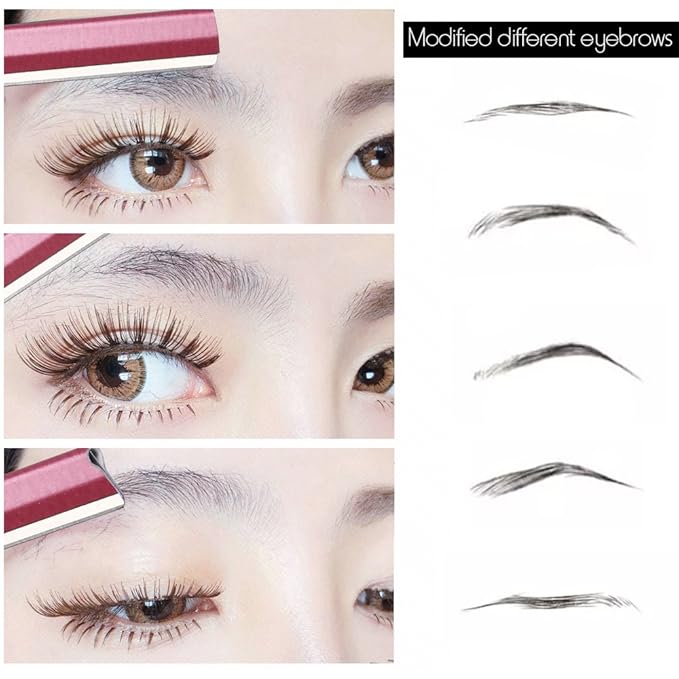 Eyebrow Trimmer, Completely Stainless Steel Eyebrow Razor Shaper for Men and Women, Grooming Shavers(10 pcs/box)