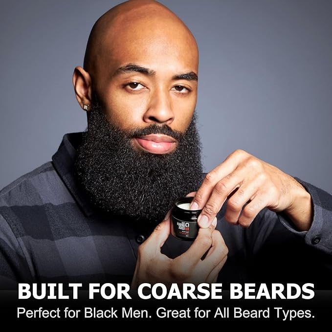 Urban Edge That Beard Butter for Black Men & All Beard Types – Anti-Itch Beard Moisturizer & Softener with Shea Butter & Argan Oil – Beard Balm & Cream Conditioner Alternative – Red Hook Scent – 2 oz