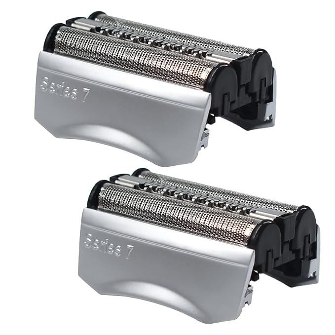 70S Electric Shaver Head Replacement for Braun Series 7, Foil Shaver Replacement Heads Compatible with Braun Series 7 Shavers 720cc, 730cc, 735s, 750cc, 760cc, 790cc, 795cc Shaver Foil, 2 Pack