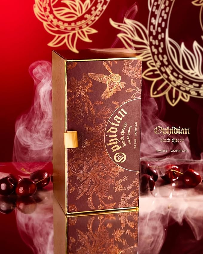 Paris Corner Ophidian Black Cherry EDP Unisex Eau de Parfum Fragrances Scent Unisex 3.4 Fl Oz Perfumes | Long Lasting Fruity Woody Perfume with Burning Cherry, Raspberry & Tonka Bean