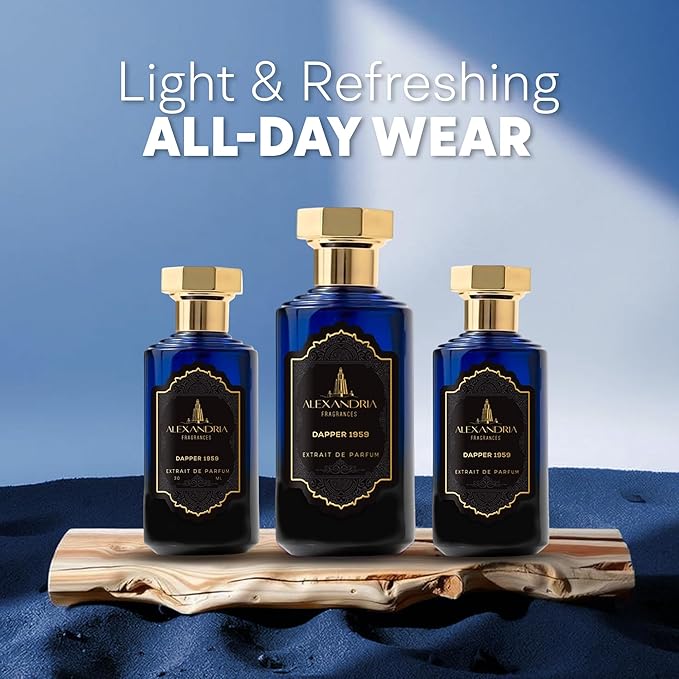 Alexandria Fragrances Dapper 1959 Eau De Parfum for Men - Long Lasting Luxury Perfume with Sicilian Citrus, Lemon Verbena, Lavender, Pepper & Star Anise - Elegant Everyday Cologne for Men - 60ml