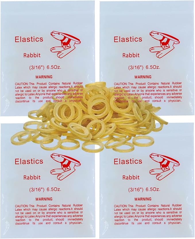 LA MIERE 400 pack Orthodontic Elastics Dental Rubber Bands Intraoral Elastic Bands (Heavy, 6.5 Oz, 3/16'' (4.8mm))