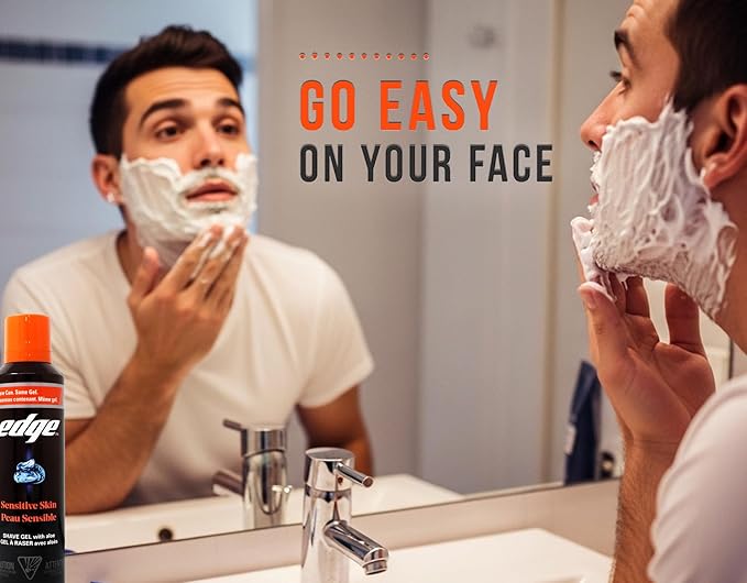 Edge Shave Gel for Men Sensitive Skin - 7 Ounce (Pack of 6) by Edge