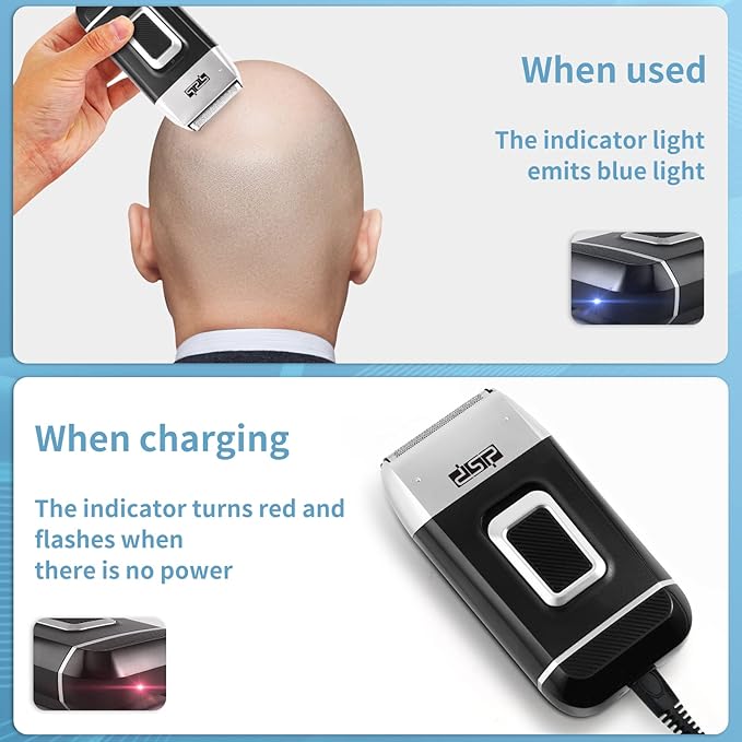 DSP® Bald Head Shaver for Men Bald Shaver for Men Waterproof Razor for Shaving Electric Cordless Rechargeable Black