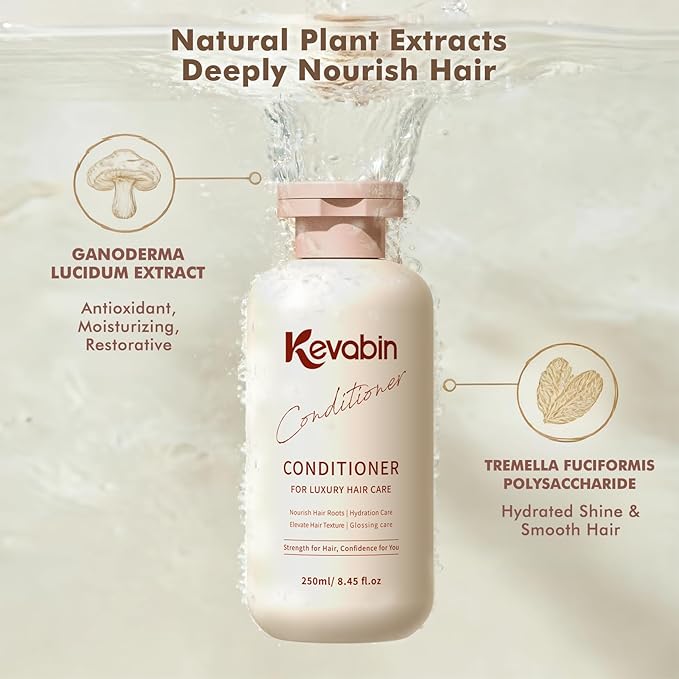 Conditioner for Hair Care - Hair Conditioner for Women & Men for Dry Damaged Repair, Smooths & Softens for Hydrating Moisturizing with Tremella Ganoderma Lucidum Extract for All Hair-Types