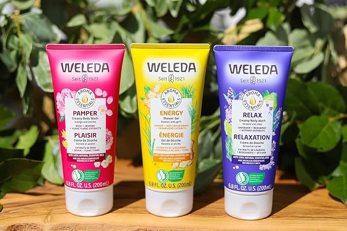 Weleda Aroma Essentials Pamper Creamy Body Wash, Parabens Free, 6.8 Fluid Ounce (Pack of 2)