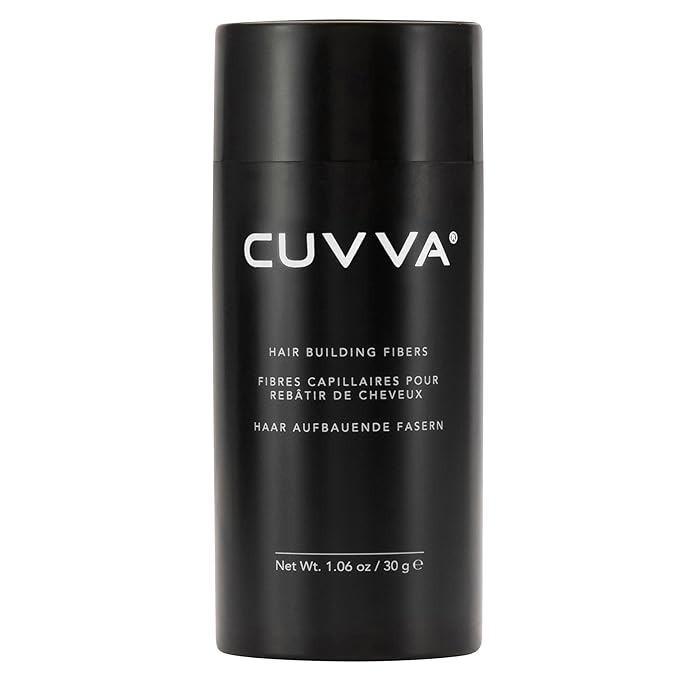 CUVVA Hair Building Fibers (30g) - Instantly Fill in Fine and Thinning Hair to Create a Thicker, Fuller Look - 14 Different Shades for Men & Women - Dark Brown