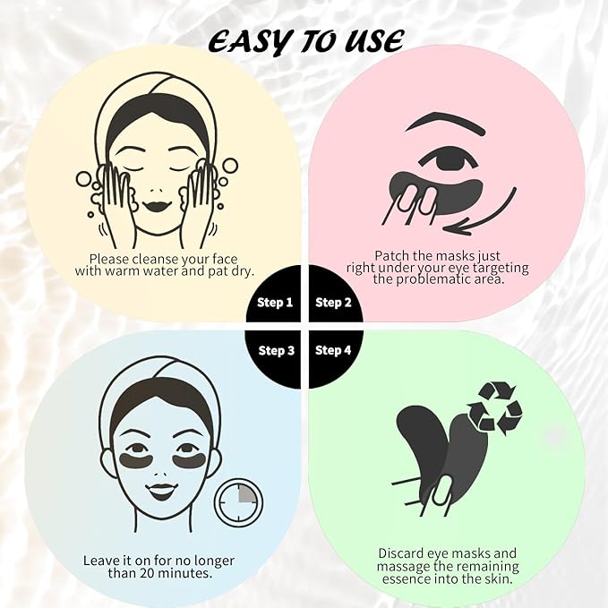 Under Eye Patches Variety Pack (24 Pairs), Valentine's Day Gifts for Her, Eye Masks for Dark Circles Puffy Eyes With 8 Colors (3 Pairs/Color), Vegan Skin Care Gifts for Women