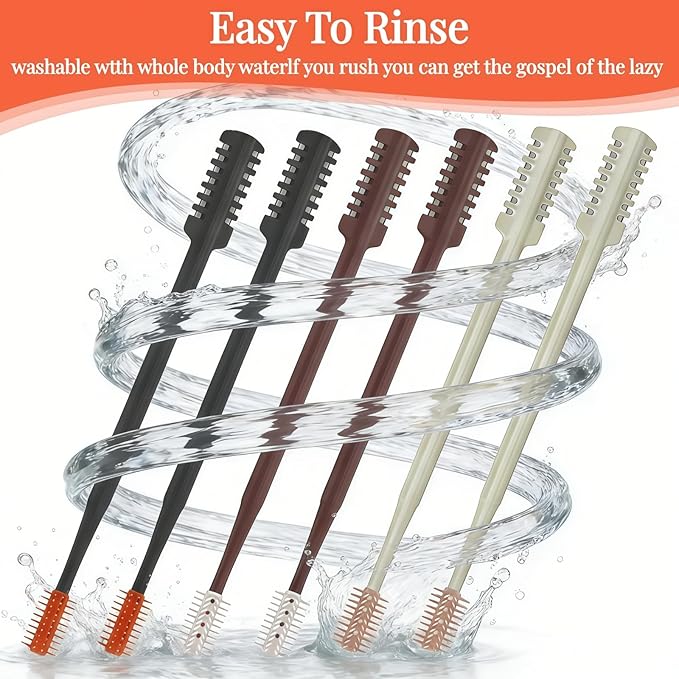 2026 Upgraded 2-in-1 Nasal Hair Cutter, 360° Rotating Double-Sided Blade, Washable Portable Grooming Tool for Men & Women, Travel Essential, 6Pack (Multi-Color)