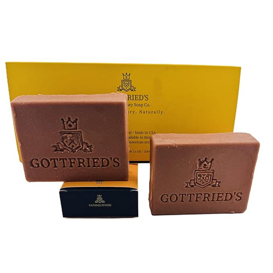 Sandalwood, Handcrafted Soap, sandalwood are expertly polished, Moisturizing Bar Soap For Men (3 Pack)