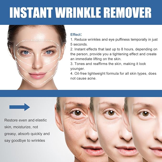 2PCS Retinol Anti-Aging Face Cream, 5 Seconds Instant Anti Wrinkle Face Cream for Tightening and Firming Retinol Face Moisturizer Reduces Wrinkles, Fine Lines for Women and Men